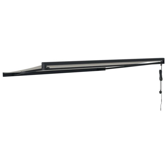 krémszínű szövet és alumínium behúzható napellenző 4 x 3 m