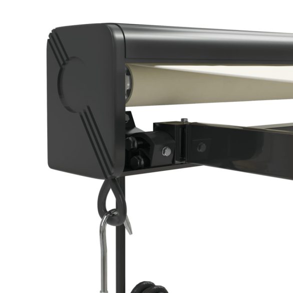 krémszínű szövet és alumínium behúzható napellenző 4 x 3 m