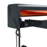 narancs-barna szövet és alumínium behúzható napellenző 3x2,5 m