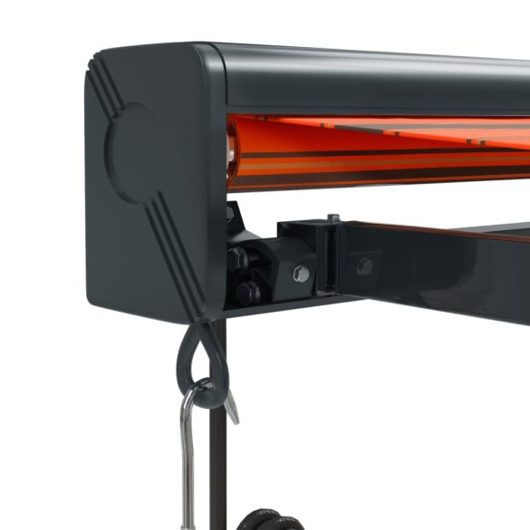 narancs-barna szövet és alumínium behúzható napellenző 3x2,5 m