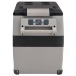 fekete-szürke PP-PE hűtőláda fogantyúval és adapterrel 35 L