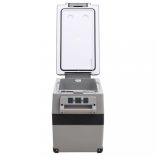 fekete-szürke PP-PE hűtőláda fogantyúval és adapterrel 35 L