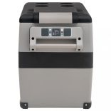 fekete-szürke PP-PE hűtőláda fogantyúval és adapterrel 55 L