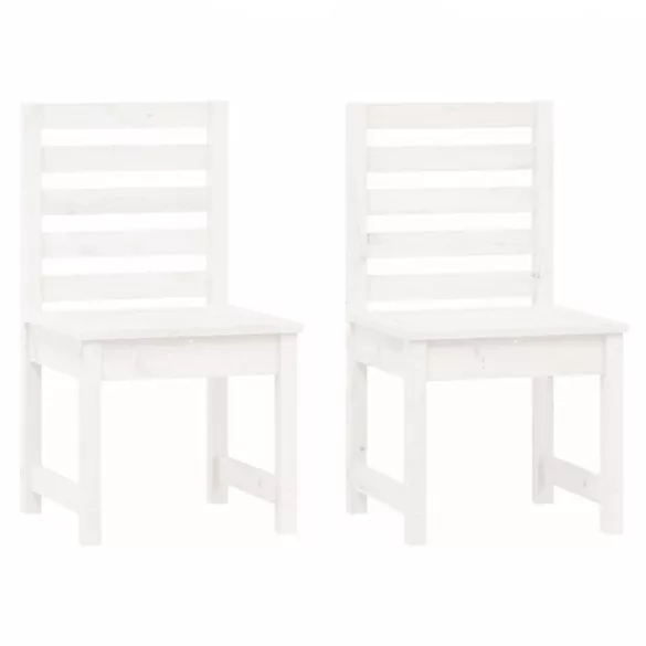 fehér 3 részes tömör fenyőfa kerti bisztrószett