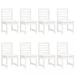 11 részes fehér tömör fenyőfa kerti étkezőgarnitúra