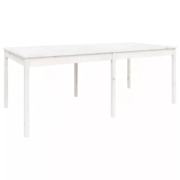 11 részes fehér tömör fenyőfa kerti étkezőgarnitúra