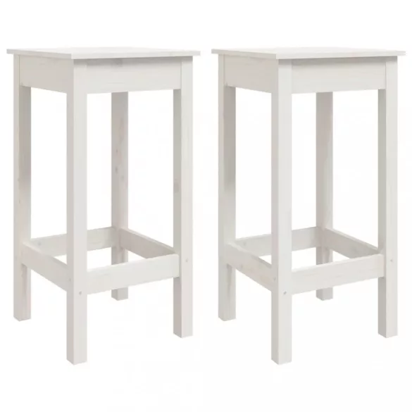 fehér 3 részes tömör fenyőfa kerti bárszett