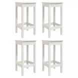 fehér 5 részes tömör fenyőfa kerti bárszett