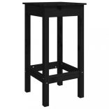 fekete 5 részes tömör fenyőfa kerti bárszett