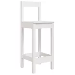 fehér 5 részes tömör fenyőfa kerti bárszett