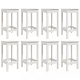 fehér 9 részes tömör fenyőfa kerti bárszett
