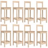 9 részes tömör fenyőfa kerti bárszett