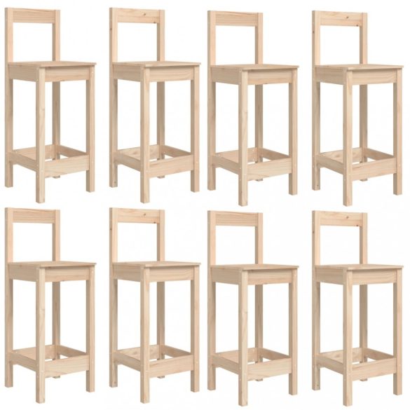 9 részes tömör fenyőfa kerti bárszett