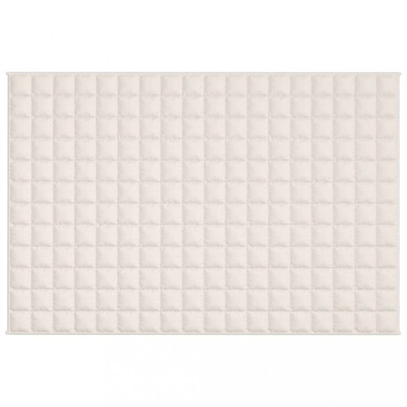 világos krémszínű szövet súlyozott takaró 122 x 183 cm 9 kg