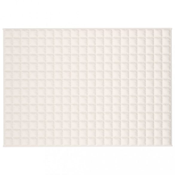 világos krémszínű szövet súlyozott takaró 140 x 200 cm 6 kg