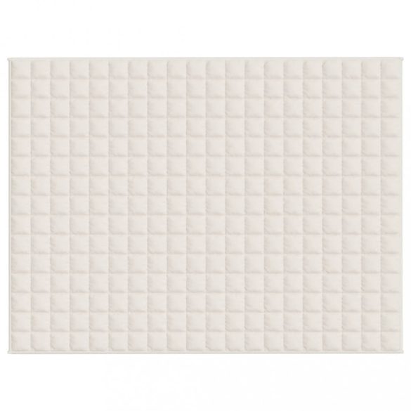 világos krémszínű szövet súlyozott takaró 152 x 203 cm 7 kg