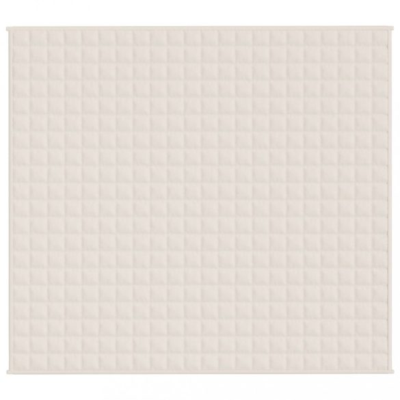 világos krémszínű szövet súlyozott takaró 200 x 220 cm 9 kg