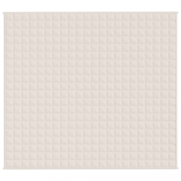 világos krémszínű szövet súlyozott takaró 200 x 230 cm 9 kg