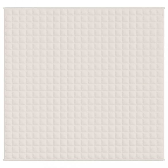 világos krémszínű szövet súlyozott takaró 220 x 230 cm 11 kg