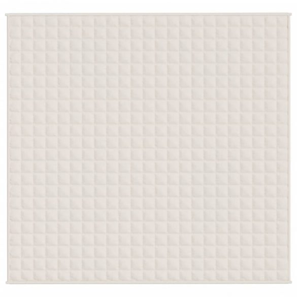 világos krémszínű szövet súlyozott takaró 220 x 230 cm 15 kg