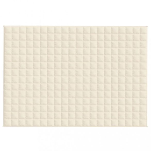 világos krémszínű szövet súlyozott takaró 135 x 200 cm 6 kg