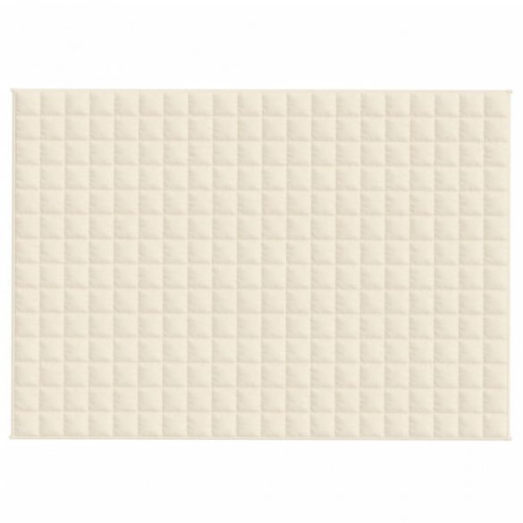 világos krémszínű szövet súlyozott takaró 135 x 200 cm 10 kg