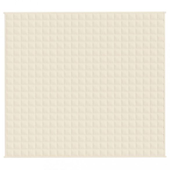 világos krémszínű szövet súlyozott takaró 200 x 230 cm 9 kg