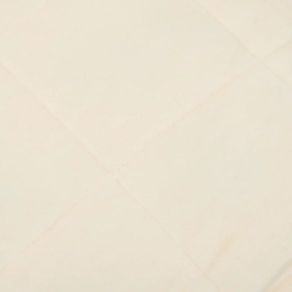 világos krémszínű szövet súlyozott takaró 200 x 230 cm 9 kg