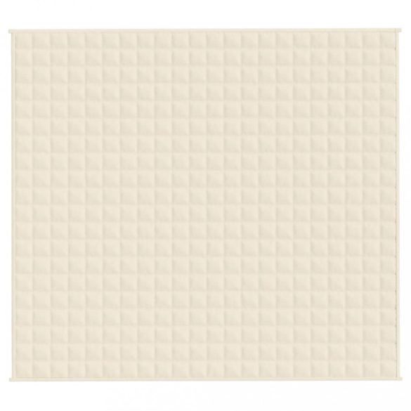 világos krémszínű szövet súlyozott takaró 200 x 230 cm 13 kg