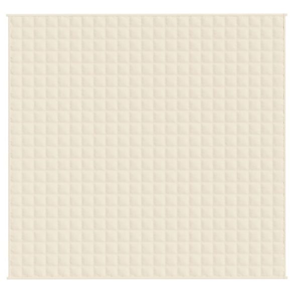 világos krémszínű szövet súlyozott takaró 220 x 230 cm 11 kg