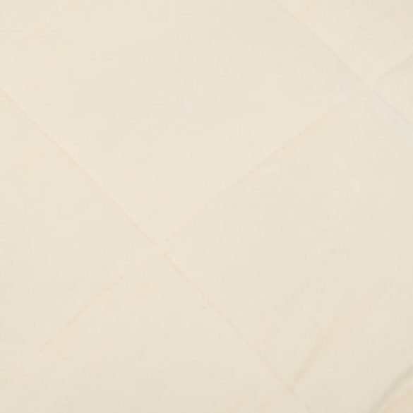 világos krémszínű szövet súlyozott takaró 220 x 230 cm 15 kg