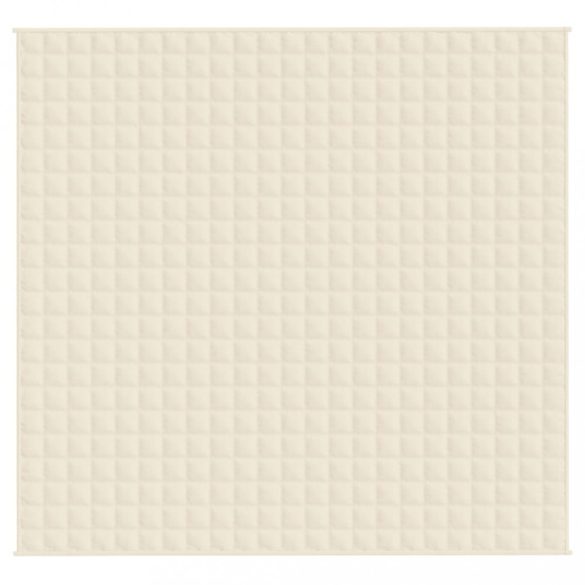 világos krémszínű szövet súlyozott takaró 220 x 240 cm 15 kg