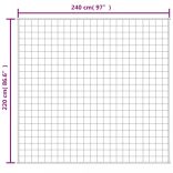 világos krémszínű szövet súlyozott takaró 220 x 240 cm 15 kg