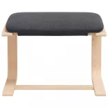 sötétszürke szövet pihenőfotel lábtartóval