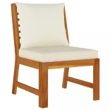 7 részes tömör akácfa kerti étkezőszett párnával