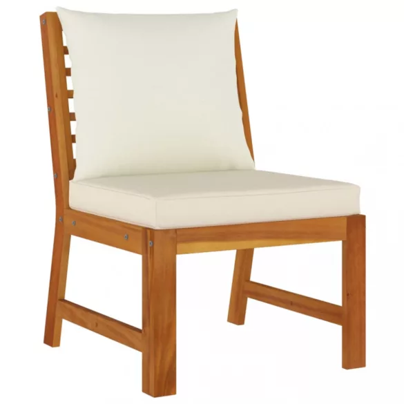 7 részes tömör akácfa kerti étkezőszett párnával