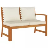 7 részes tömör akácfa kerti étkezőszett párnával