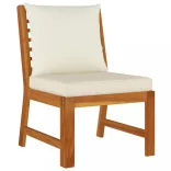 7 részes tömör akácfa kerti étkezőszett párnával