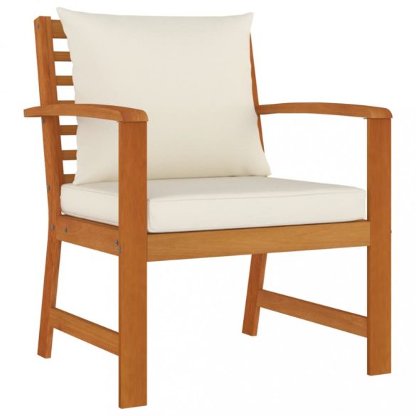 9 részes tömör akácfa kerti étkezőszett párnával