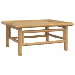 9 részes bambusz kerti ülőgarnitúra világosszürke párnákkal