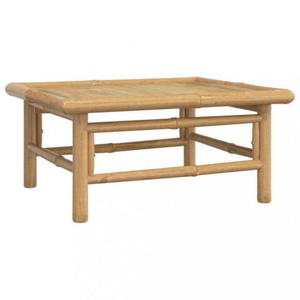 10 részes bambusz kerti ülőgarnitúra világosszürke párnákkal