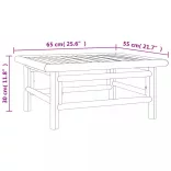 9 részes bambusz kerti ülőgarnitúra tópszínű párnákkal