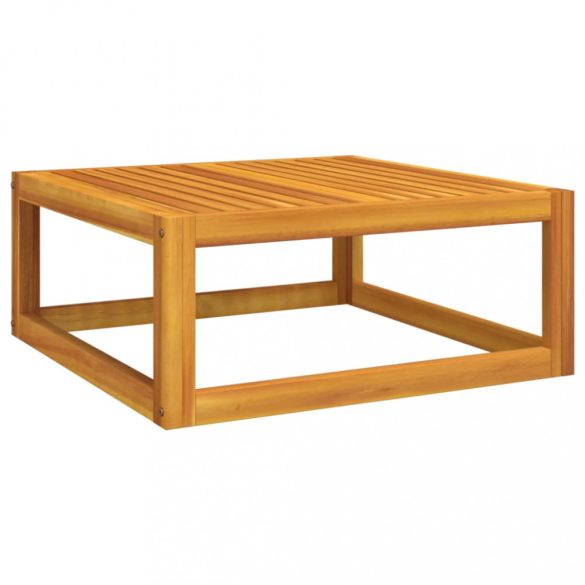 9 részes tömör fa kerti ülőgarnitúra világosszürke párnákkal