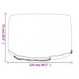 2 db kerek kerti bútorhuzat 6 fűzőlyukkal Ø125 x 75 cm