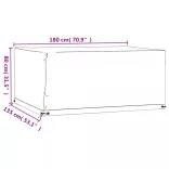 2 db téglalap alakú kerti bútorhuzat 8 fűzőlyukkal 180x135x80cm