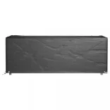 2 db téglalap alakú kerti bútorhuzat 8 fűzőlyukkal 192x82x65 cm