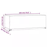 2 db téglalap alakú kerti bútorhuzat 8 fűzőlyukkal 192x82x65 cm