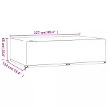 2 db téglalap alakú kerti bútorhuzat 12 fűzőlyukkal 227x152x65