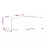 2 db téglalap alakú kerti bútorhuzat 12 fűzőlyukkal 230x165x80