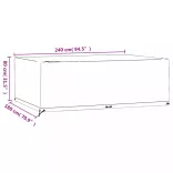 2 db téglalap alakú kerti bútorhuzat 12 fűzőlyukkal 240x180x80